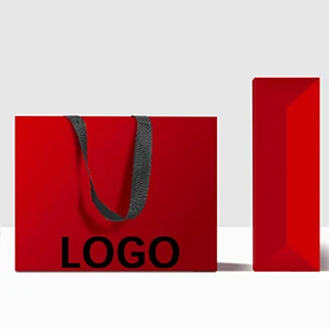 Custom Logo Luxury No Waistline Printed Paper Gift Bag 